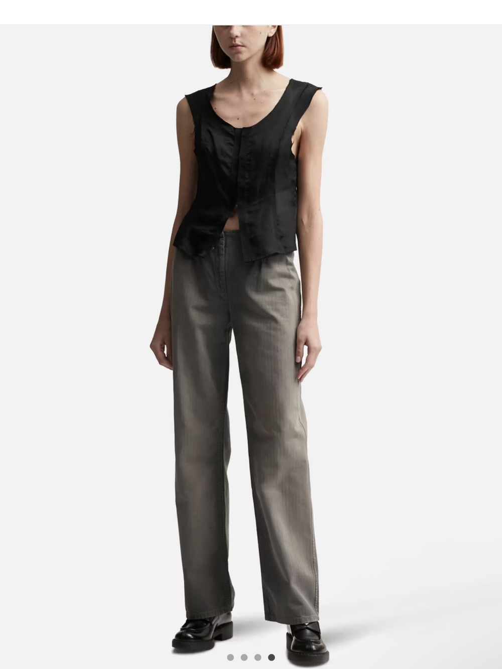 Our Legacy Gray Wide-Leg Trousers